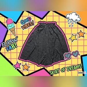 Black Sparkle Skater Skirt